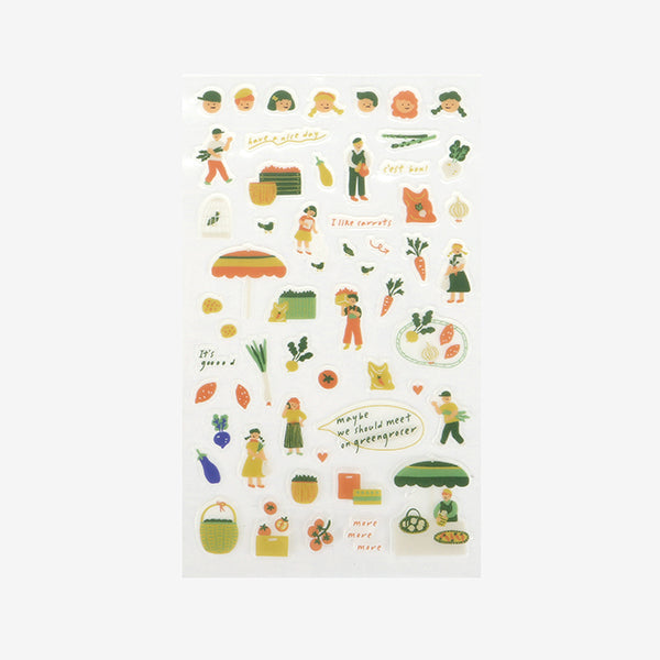 Dailylike Daily Sticker 42 Green Grocery Store - H ART