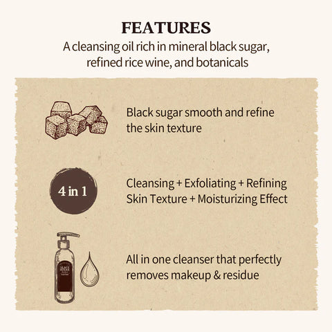 SKINFOOD Black Sugar Perfect Cleansing Oil - H ART