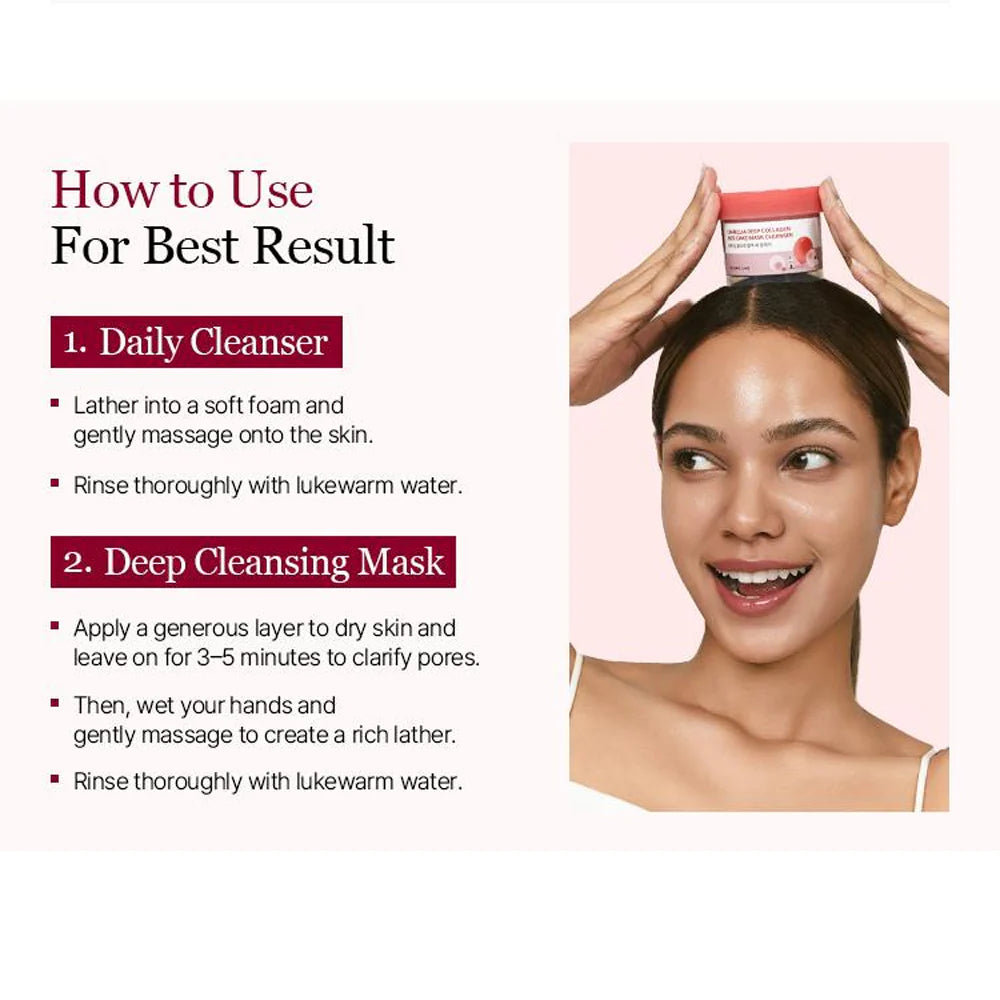 Round Lab Camellia Deep Collagen Rice Cake Mask Cleanser 100mL