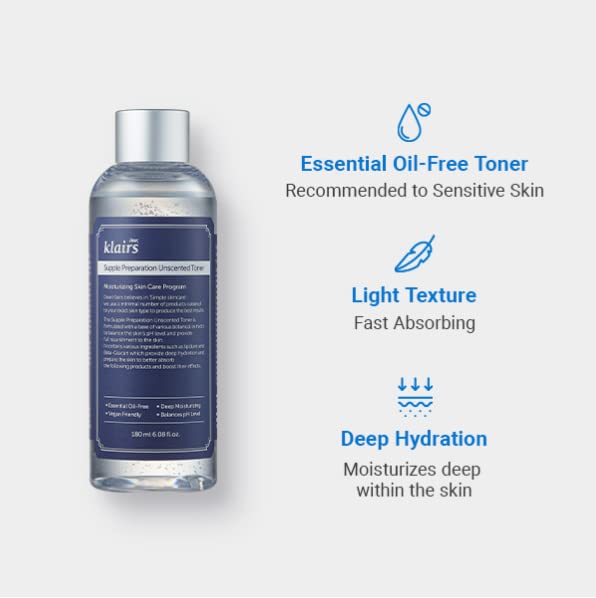 Dear, Klairs Supple Preparation Unscented Toner 180ml - H ART