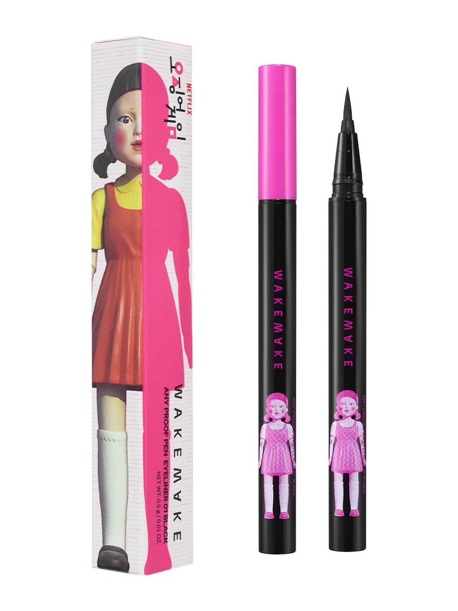 WAKEMAKE NETFLIX/Global Any Proof Pen Eyeliner 01 Black