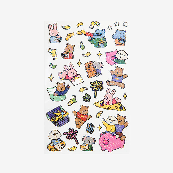 Dailylike Line Hologram Sticker 11 Rich My Buddy - H ART