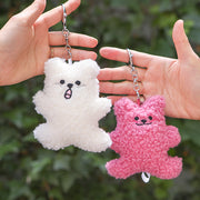 Dailylike Fried Bear Toy Keyring 01 Pink