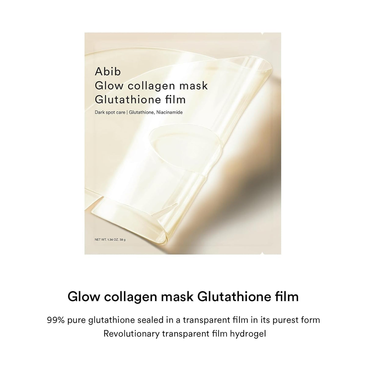 Abib Glow Collagen Mask Glutathione Film 1EA
