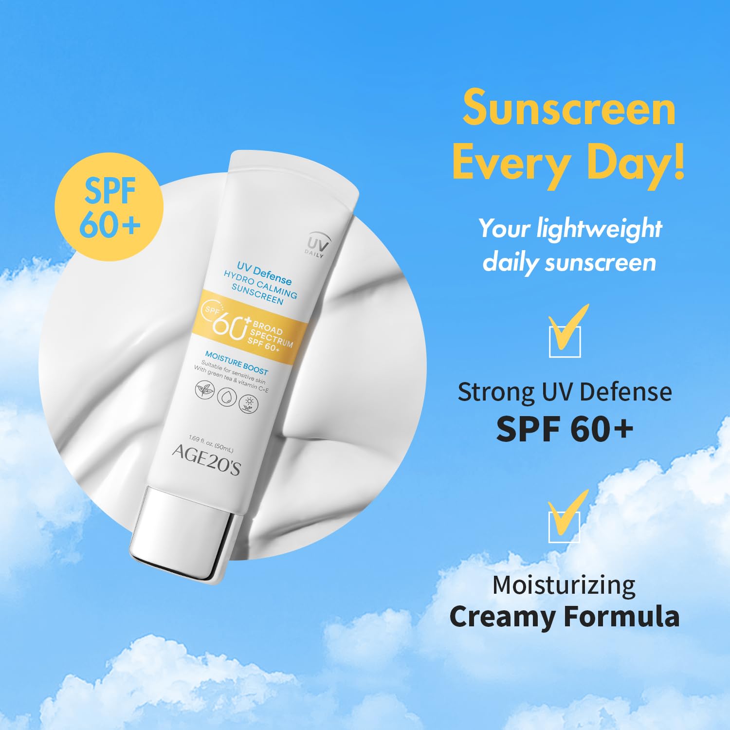 AGE20'S UV Defense Hydro Calming Sunscreen SPF 60+ - H ART