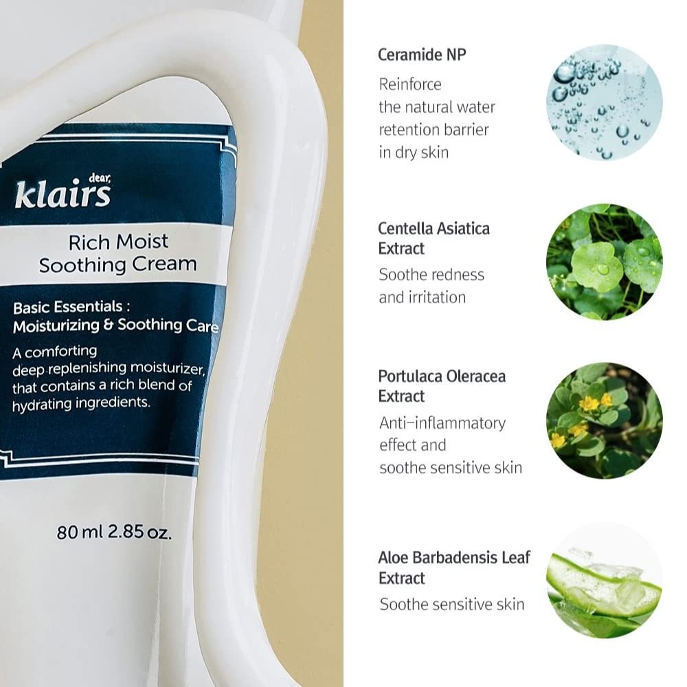 Dear, Klairs Rich Moist Soothing Cream 80g - H ART