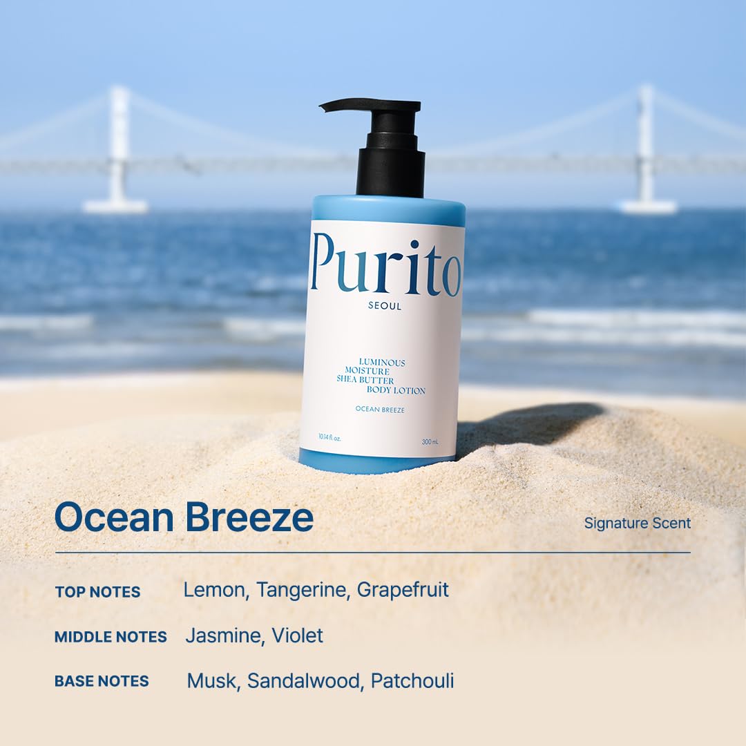 PURITO Luminous Moisture Shea Butter Body Lotion Ocean Breeze 300mL