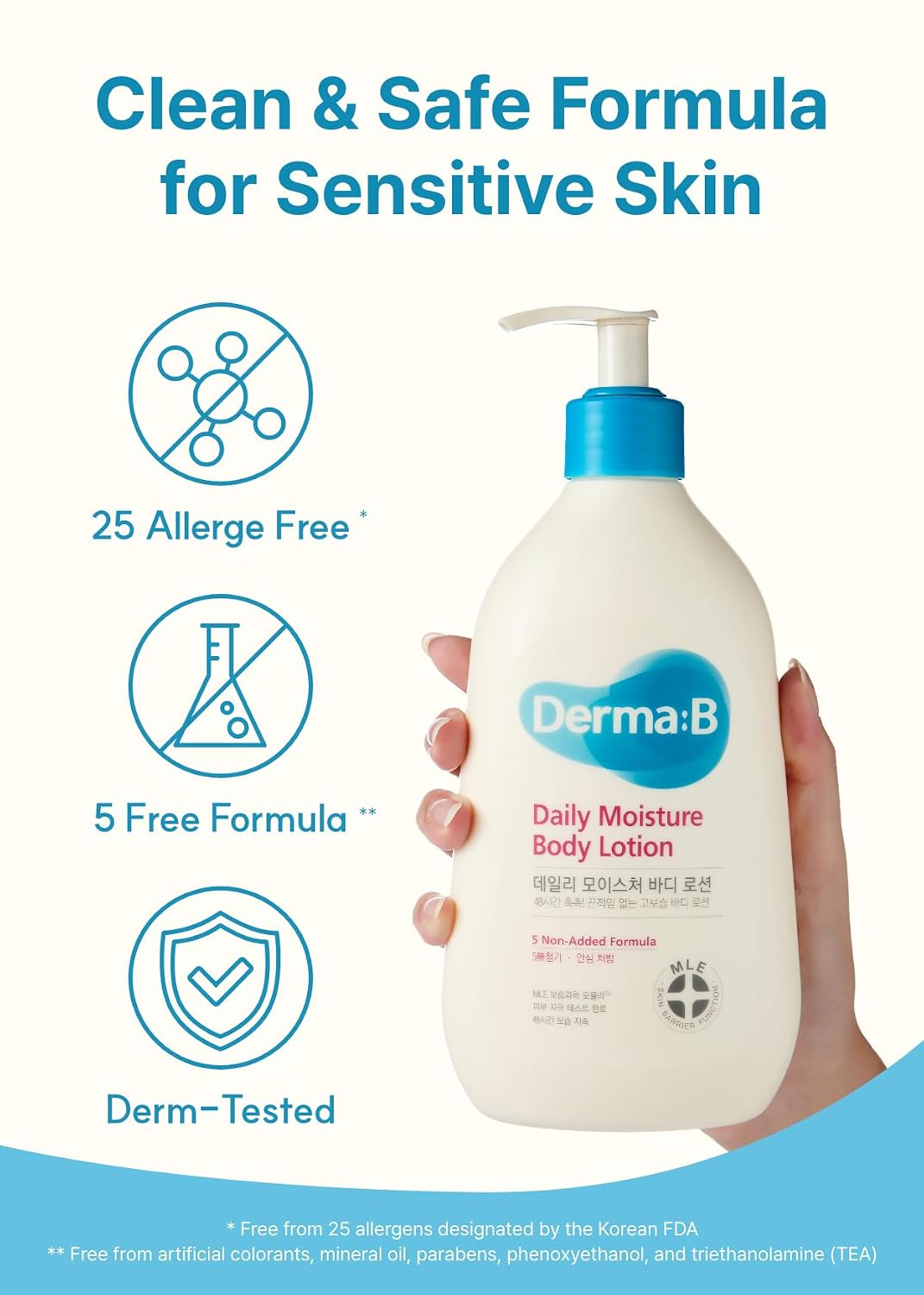 Derma B Daily Moisture Body Lotion 400mL