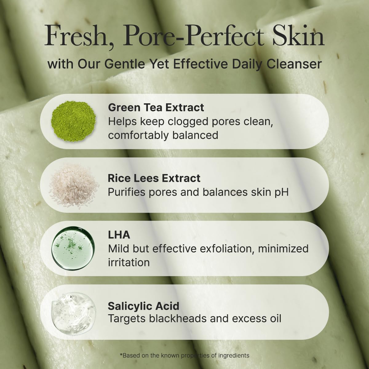 ARENCIA Green Tea + LHA Deep Pore Rice Cake Cleanser 150g