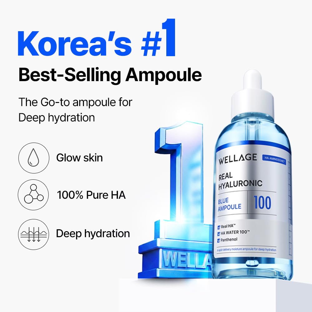 WELLAGE Real Hyaluronic Blue 100 Ampoule 60mL