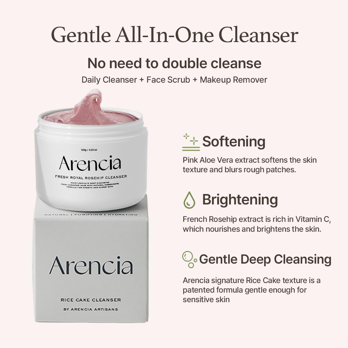 ARENCIA Fresh Royal Rosehip Cleanser 120g - H ART