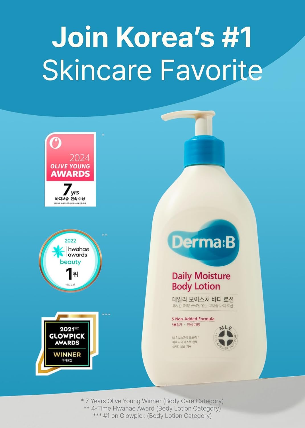 Derma B Daily Moisture Body Lotion 400mL