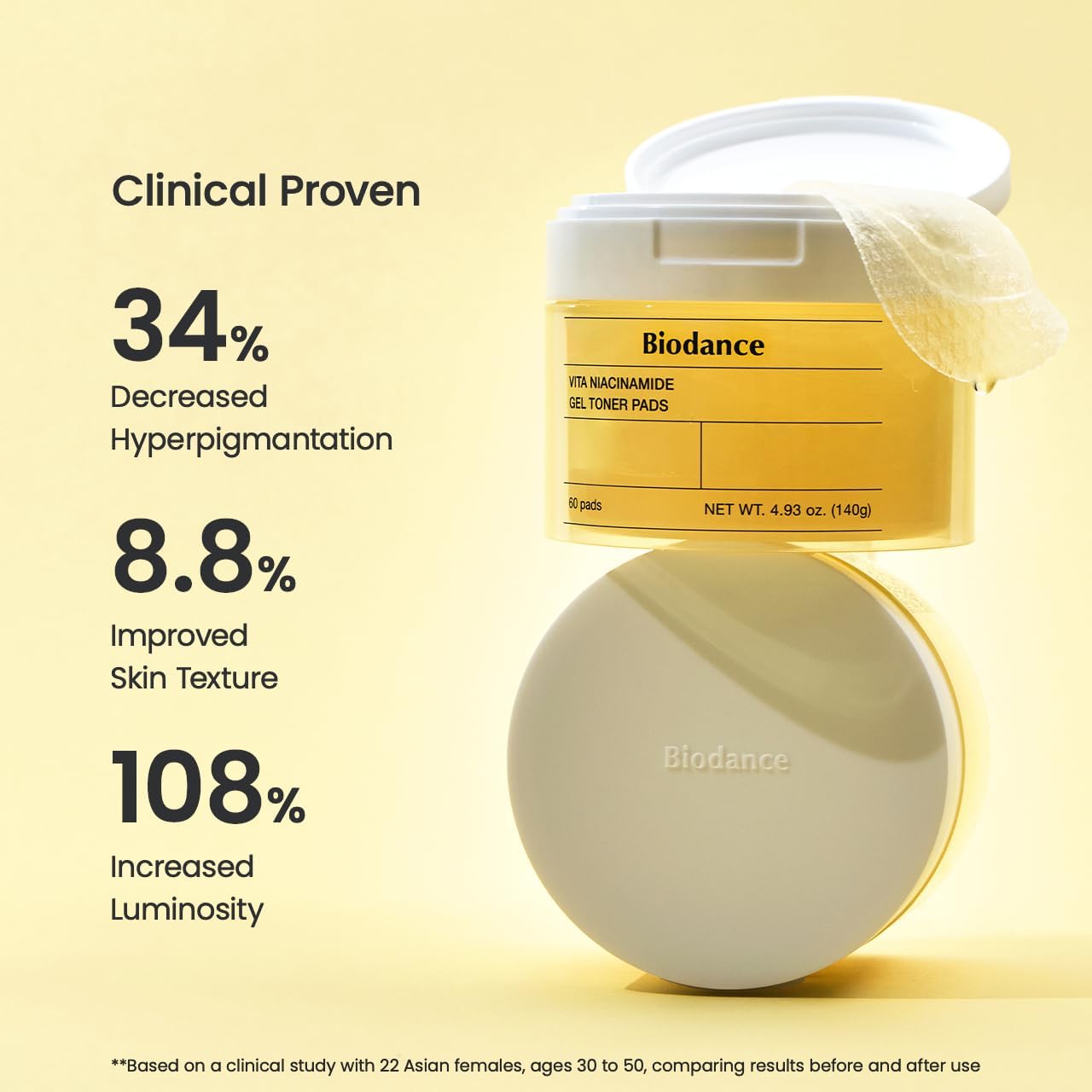 BIODANCE Vita Niacinamide Gel Toner Pad 60EA