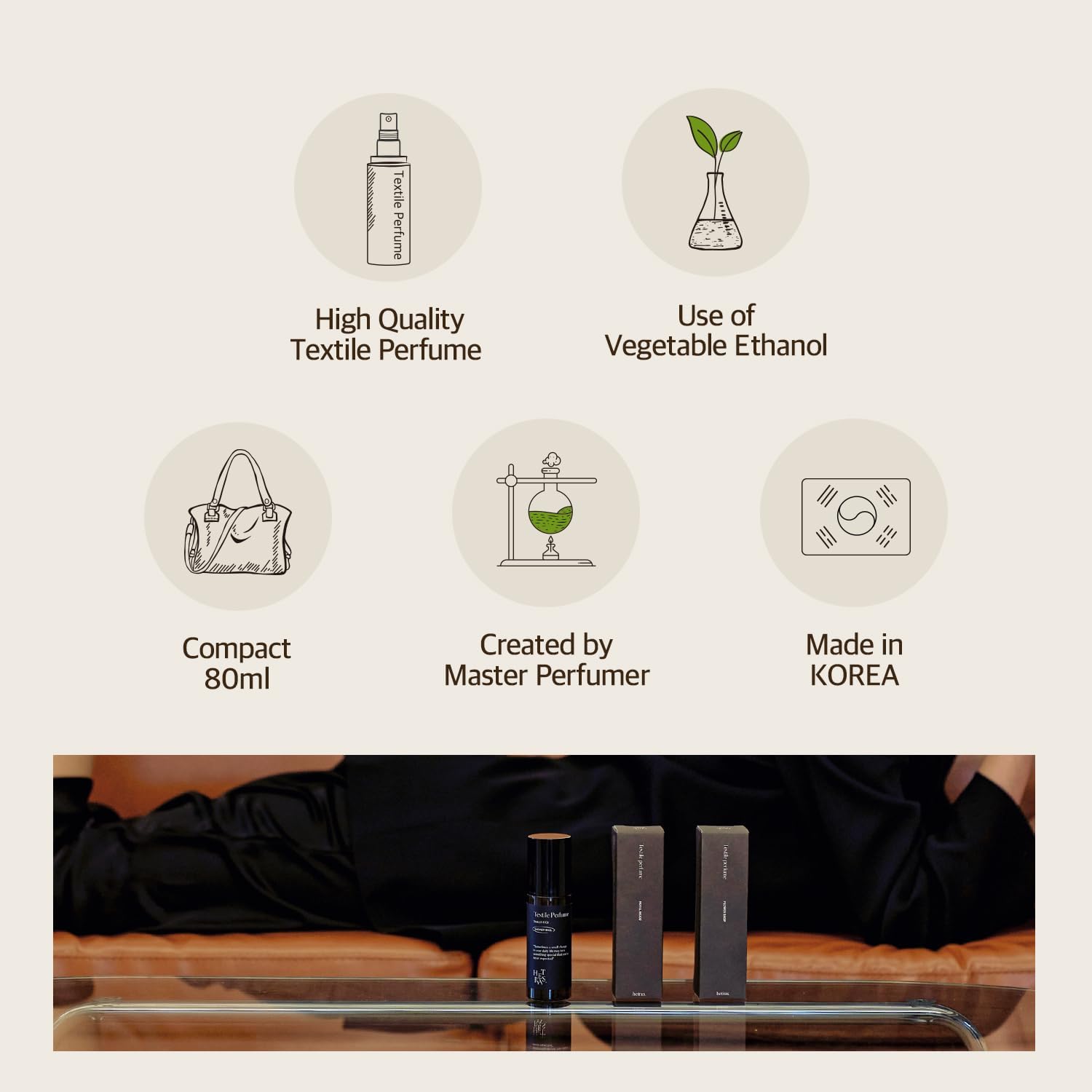 Hetras Textile Perfume 80mL - 3 Types