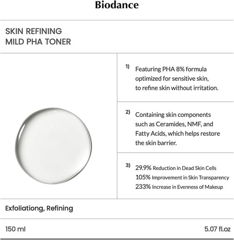 Biodance Skin Refining Mild PHA Toner 150ml