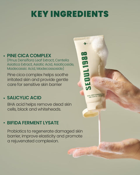 KSECRET Seoul 1988 Cleansing Foam: Pine Cica 1% + Probiotics 150ml - H ART