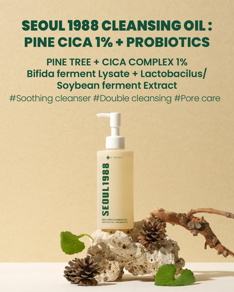 KSECRET Seoul 1988 Cleansing Oil: Pine Cica 1% + Probiotics 200ml - H ART