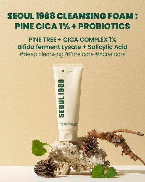 KSECRET Seoul 1988 Cleansing Foam: Pine Cica 1% + Probiotics 150ml - H ART