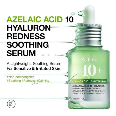 ANUA Azelaic Acid 10 Hyaluton Redness Soothing Serum 30ml