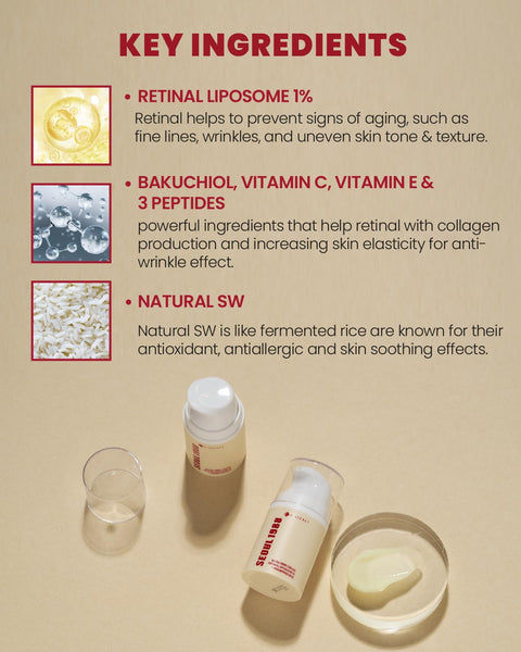 KSECRET Seoul 1988 Cream: Retinal Liposome 1% + Fermented Rice 50ml - H ART