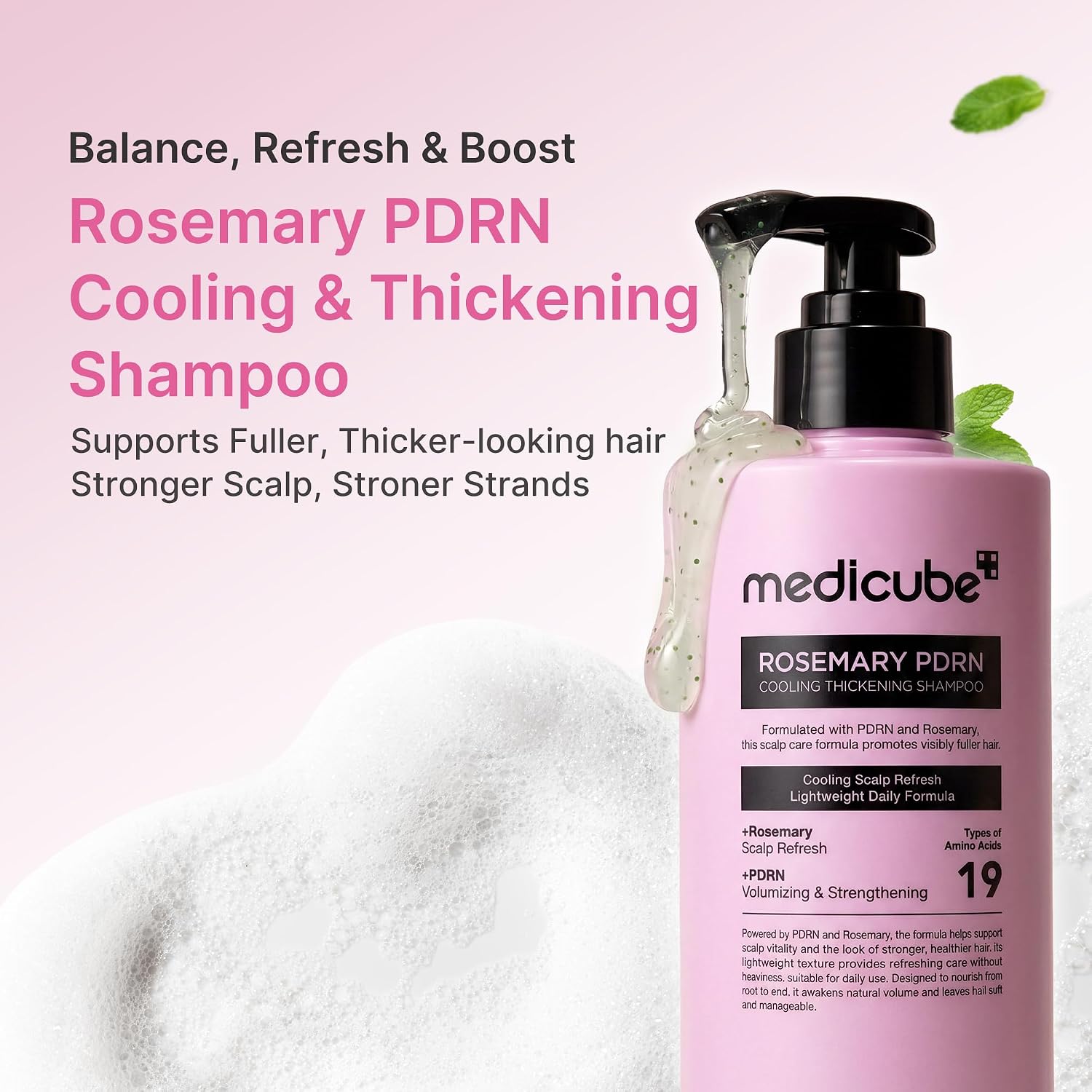 Medicube Rosemary PDRN Cooling Thickening Shampoo 400mL