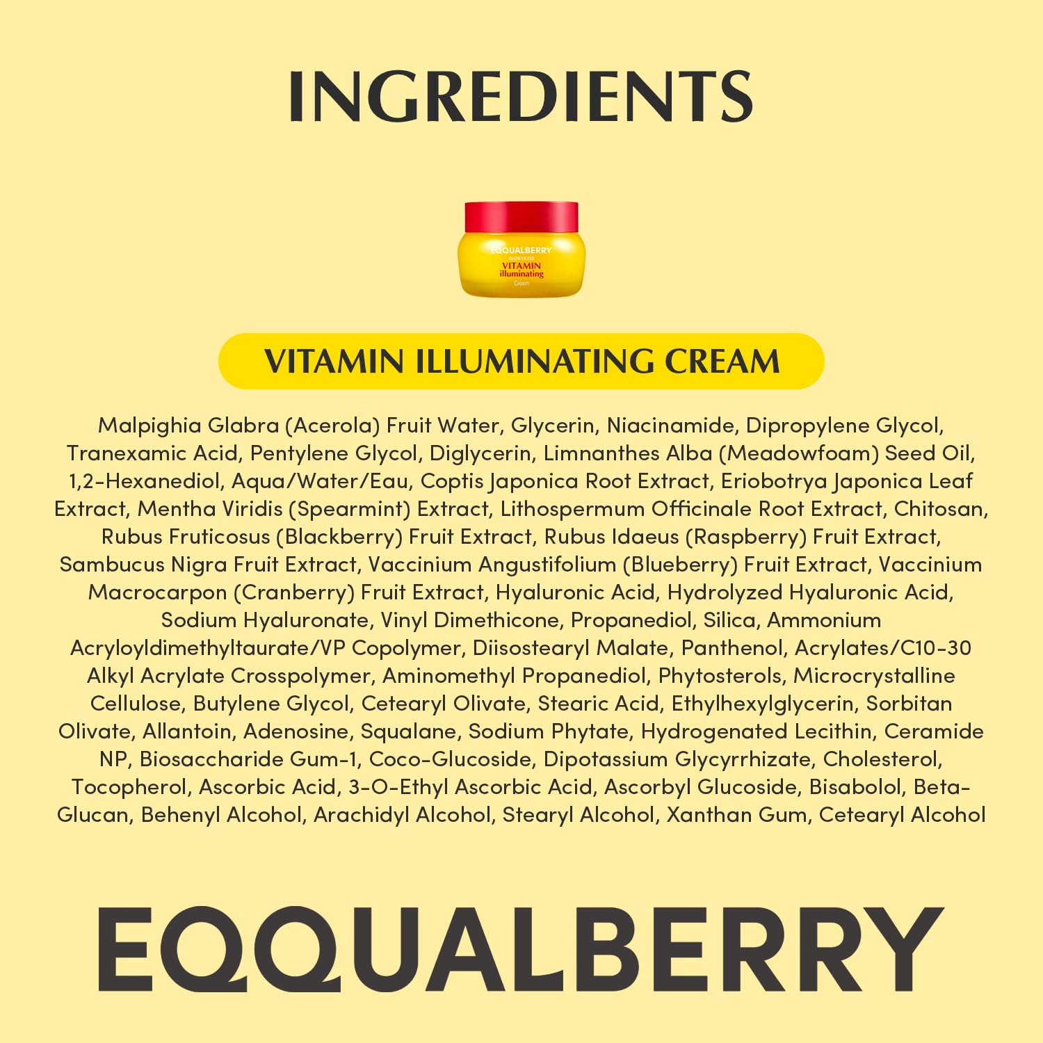 EQQUALBERRY Vitamin Illuminating Cream 50mL
