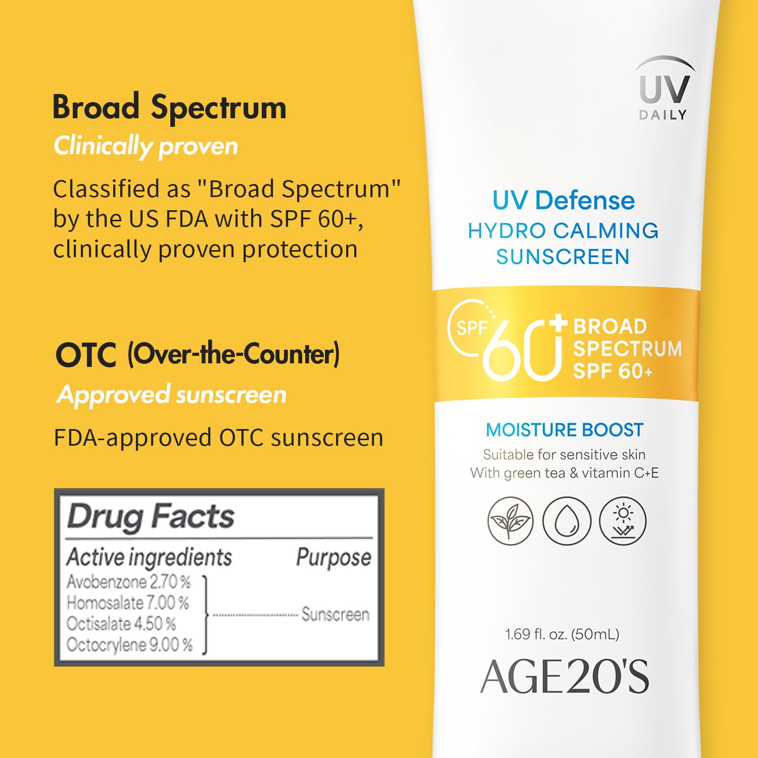 AGE20'S UV Defense Hydro Calming Sunscreen SPF 60+ - H ART