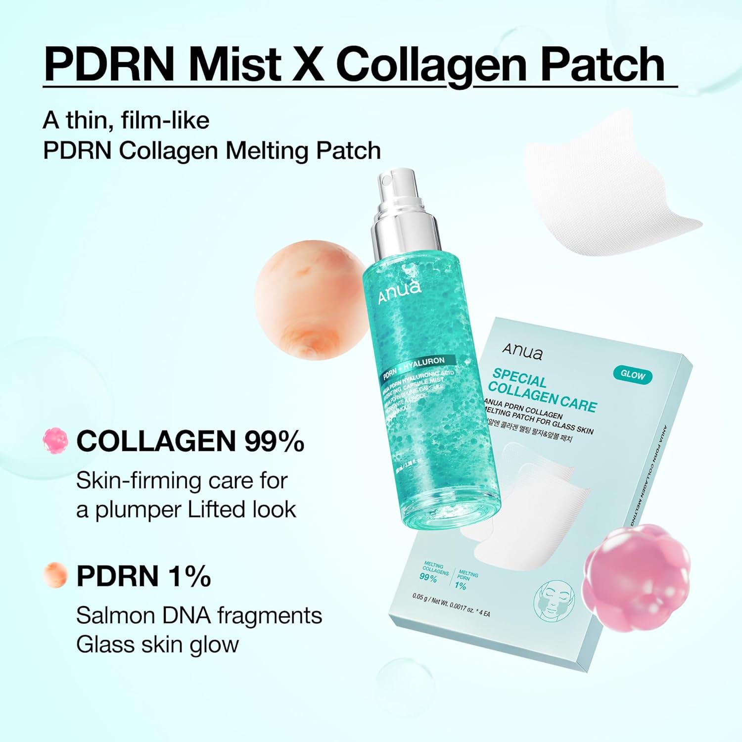 ANUA PDRN Collagen Melting Patch For Glass Skin 4EA