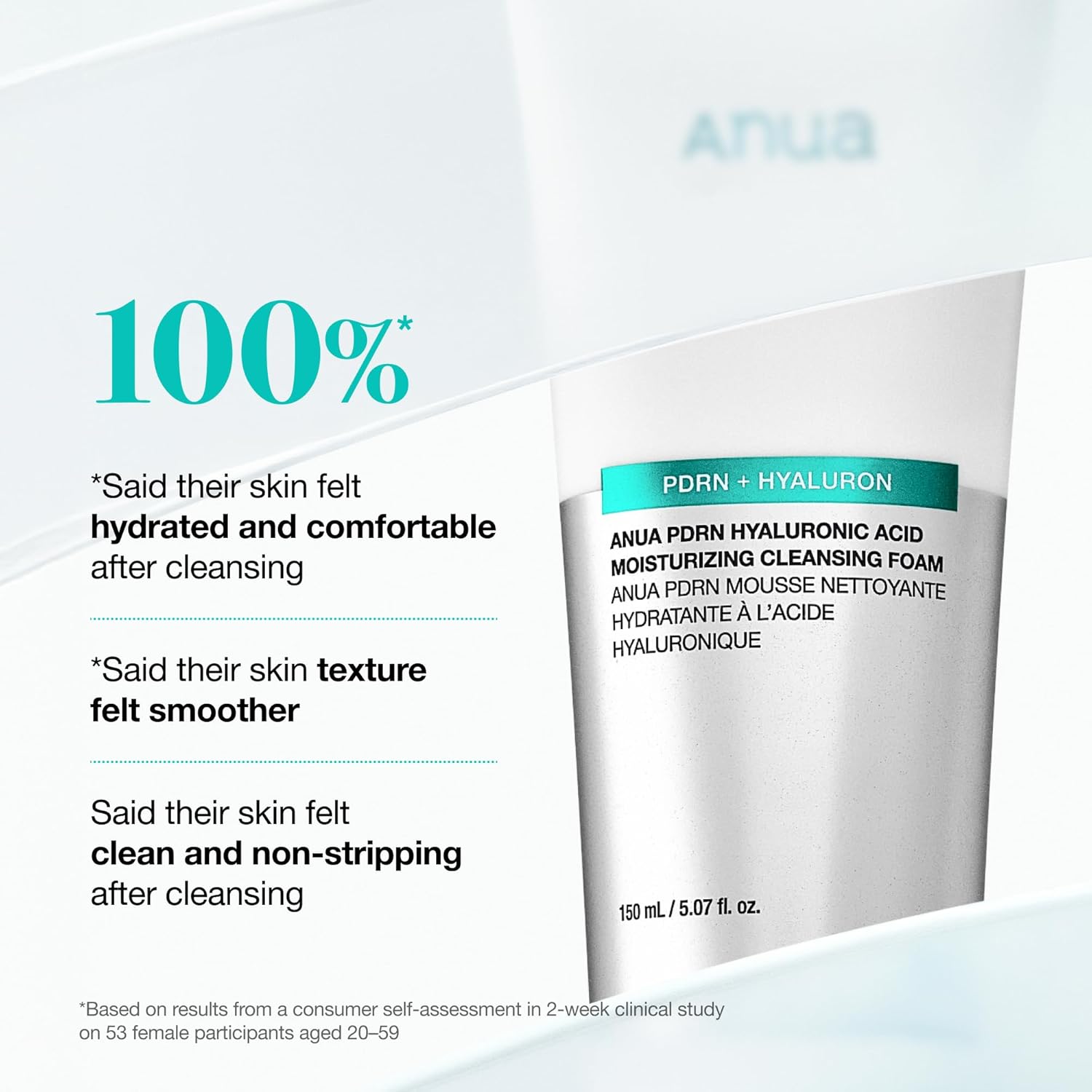 ANUA PDRN Hyaluronic Acid Moisturizing Cleansing Foam 150mL