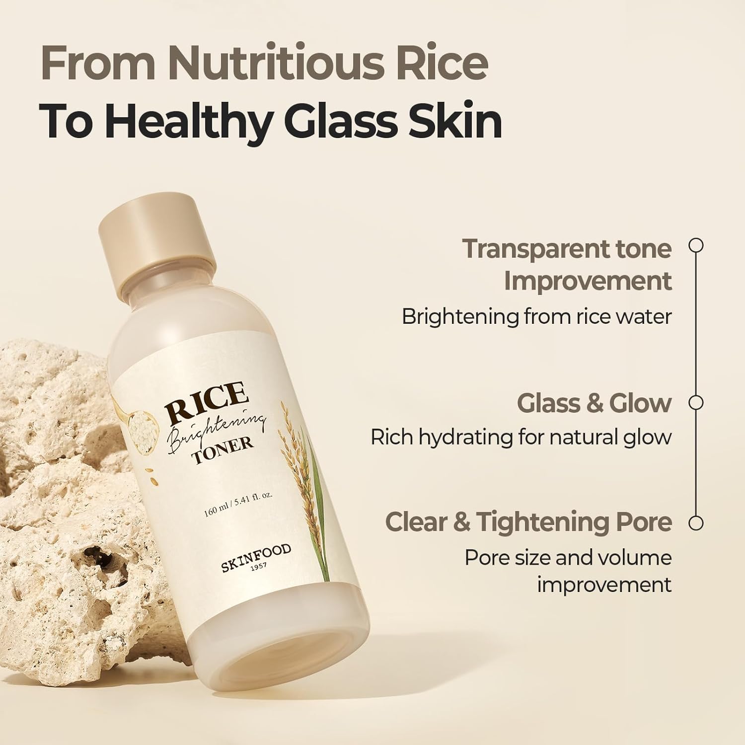 SKINFOOD Rice Brightening Toner 160mL