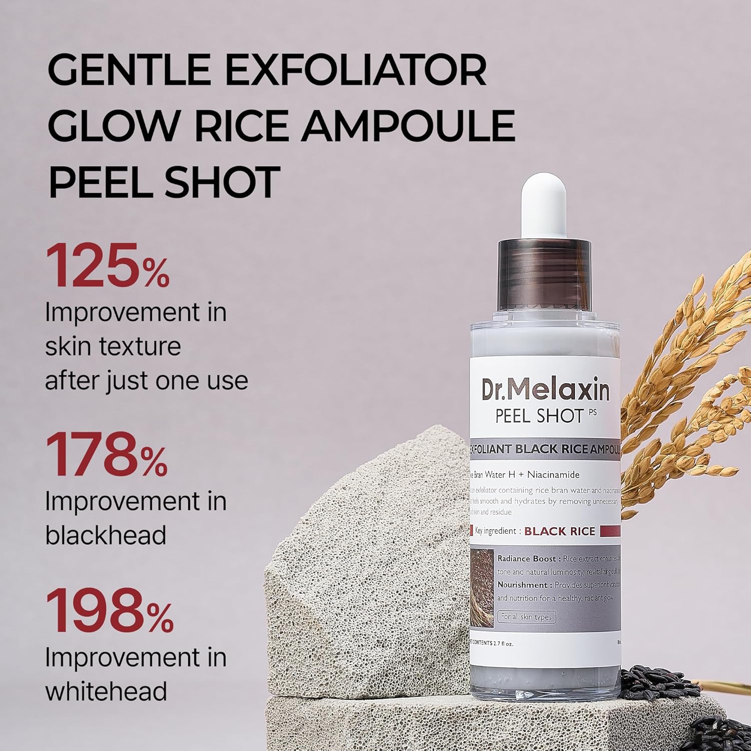 Dr.Melaxin Peel Shot Exfoliating Black Rice Ampoule