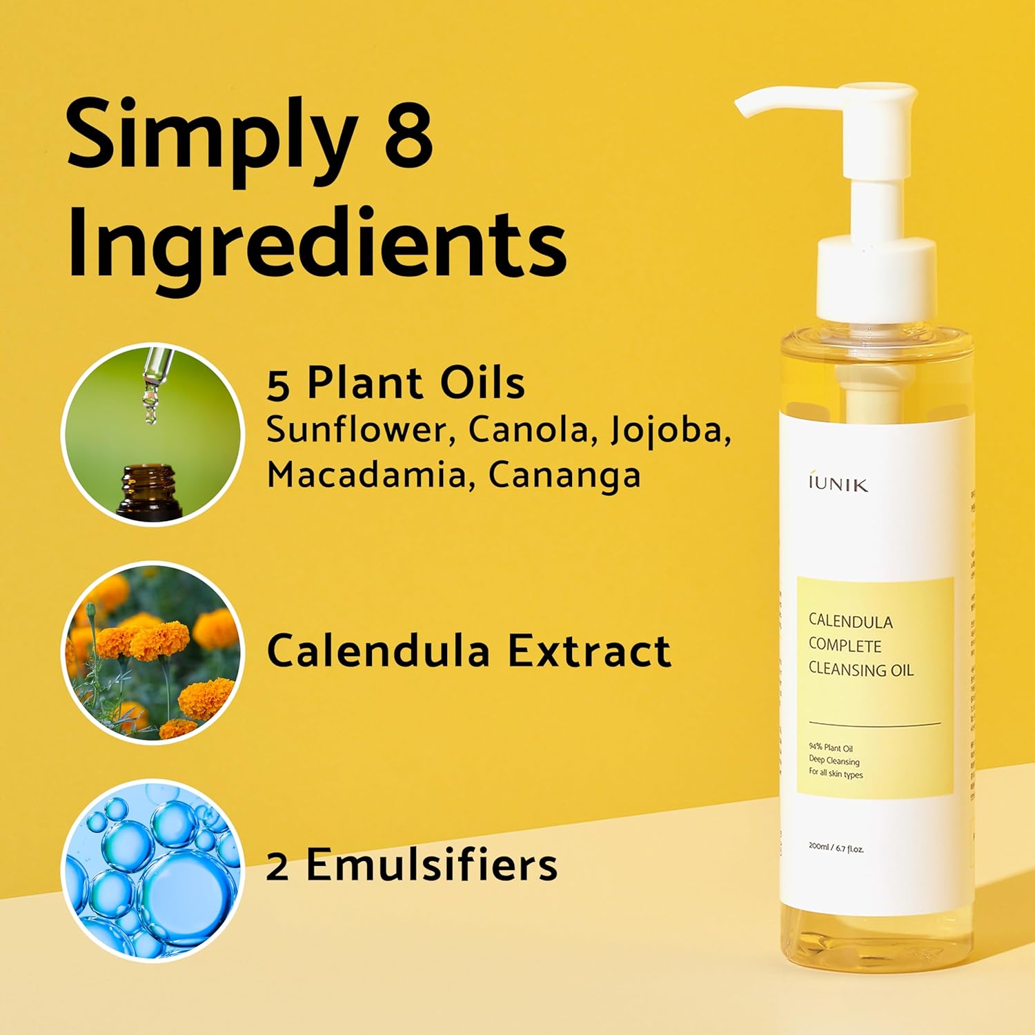 IUNIK Calendula Complete Cleansing Oil 200ml - H ART