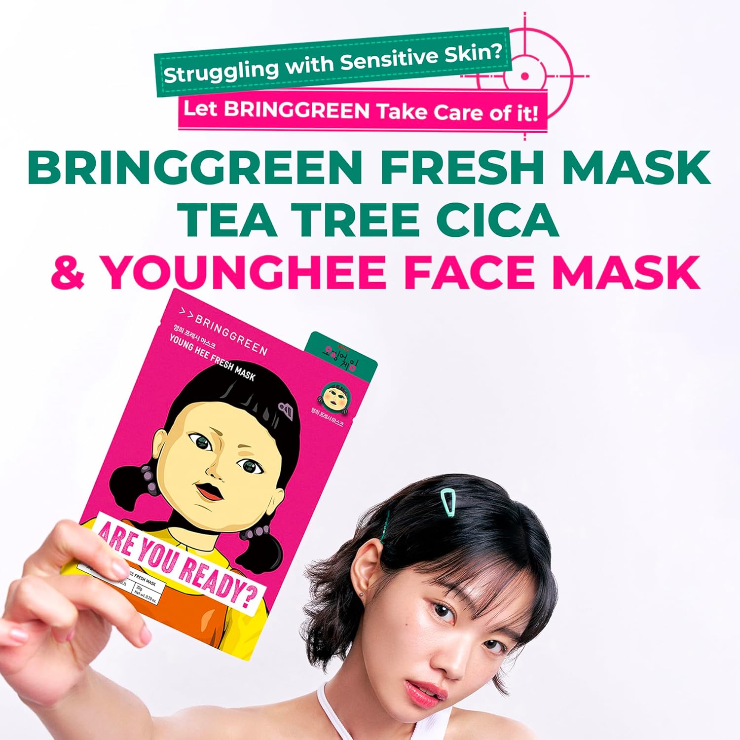 BRING GREEN NETFLIX/Global Tea Tree Cica 5EA & Young Hee Fresh Mask 5EA - H ART