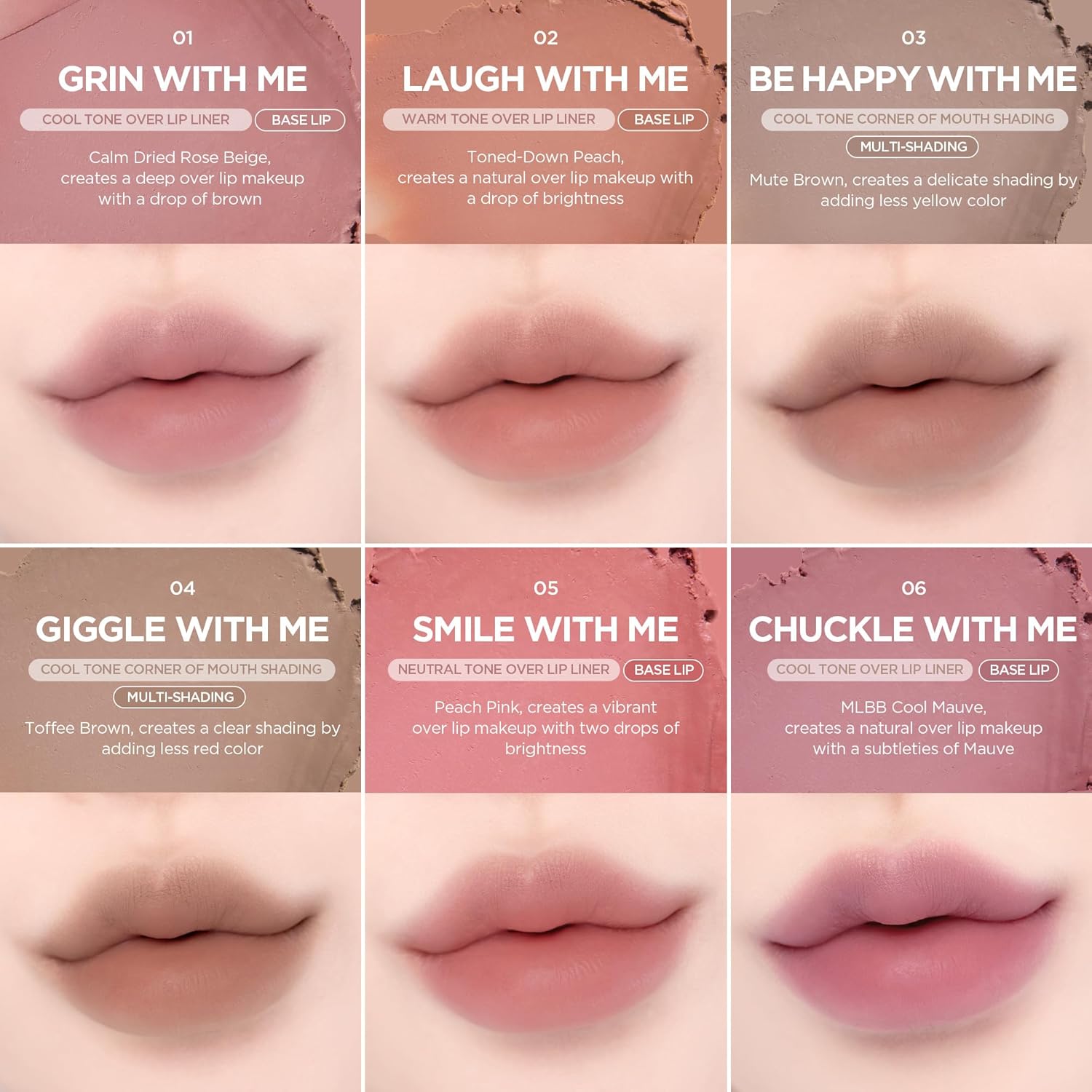 ilybyred Smiley Lip Blending Stick -  5 Colors - H ART