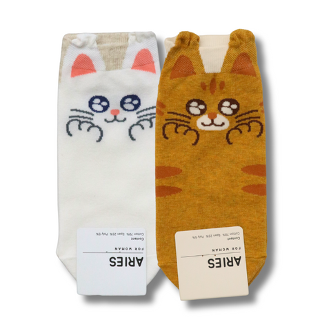 Aries Animal Bright Eyes Ankle Socks - 3 Colors