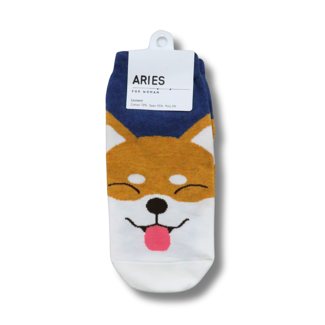 Aries Animal Face Ankle Socks - 4 Types - H ART
