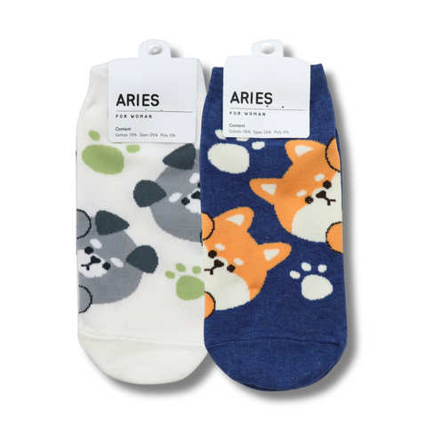 Aries Peeking Animal Ankle Socks - 4 Types