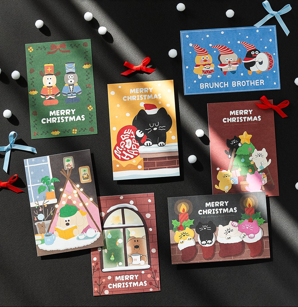 Brunch Brother Christmas Post Card - 7 Types