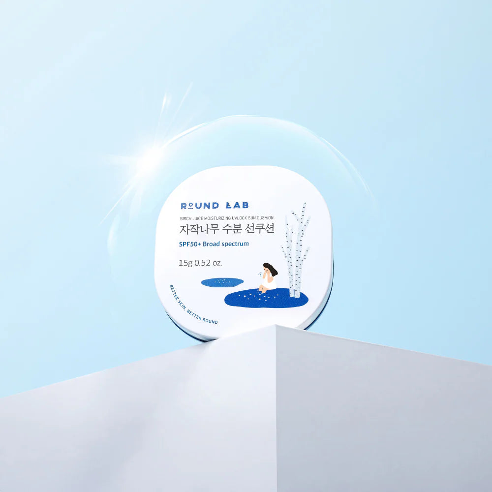 ROUND LAB Birch Juice Moisturizing Sun Cushion SPF 50+