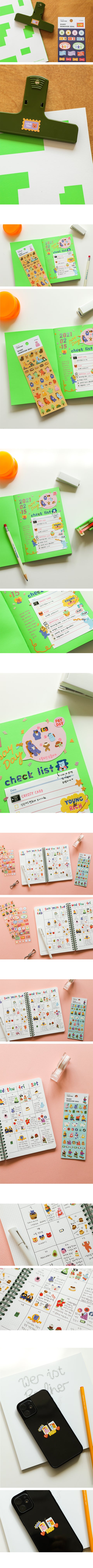 Dailylike Diary Removable Seal Sticker 33 Coffee