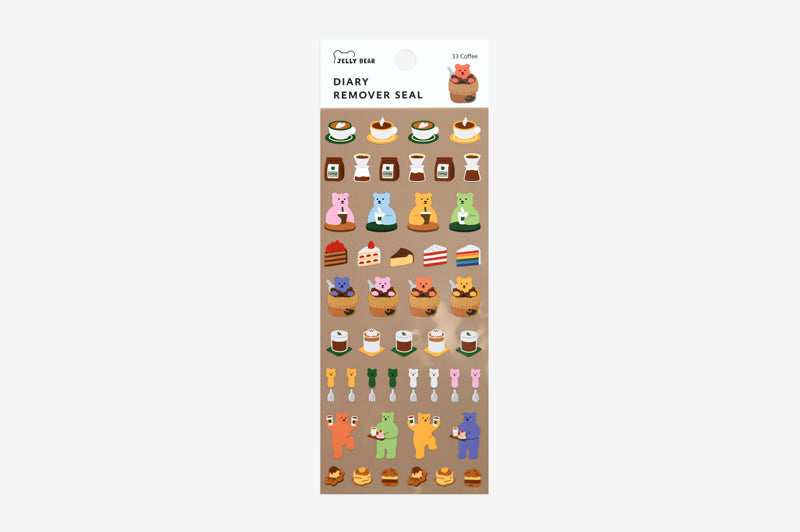 Dailylike Diary Removable Seal Sticker 33 Coffee - H ART