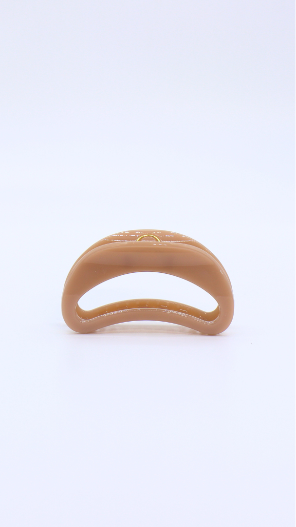 H ART Large Hollow Hair Claw Brown