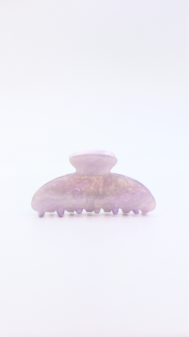 H ART Marble Hair Claw Clip Purple