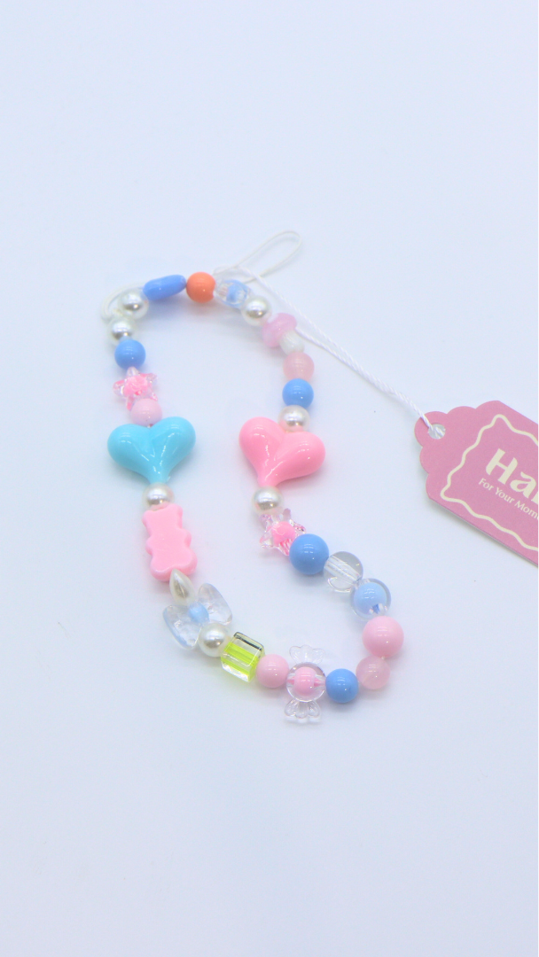 H ART Pink Gummy Bear Phone Strap