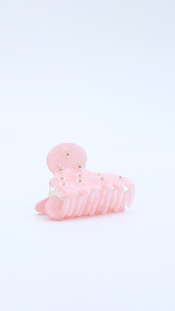 H ART Rhinestone Hair Clip Pink