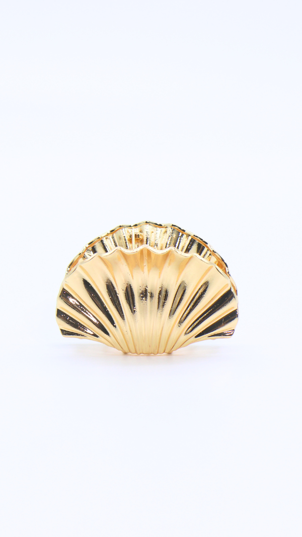 H ART Small Shell Hair Clip Gold