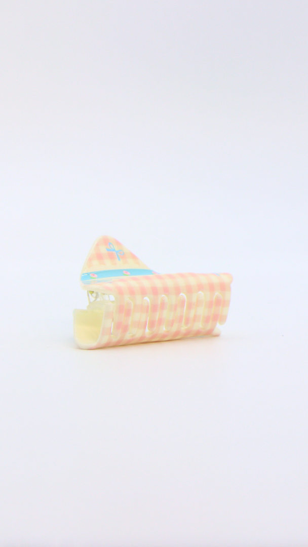 H ART Spring Hair Clip Plaid Triangle