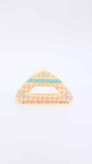 H ART Spring Hair Clip Plaid Triangle