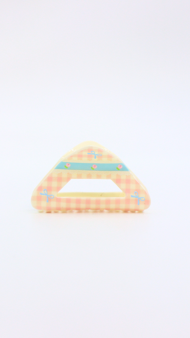 H ART Spring Hair Clip Plaid Triangle