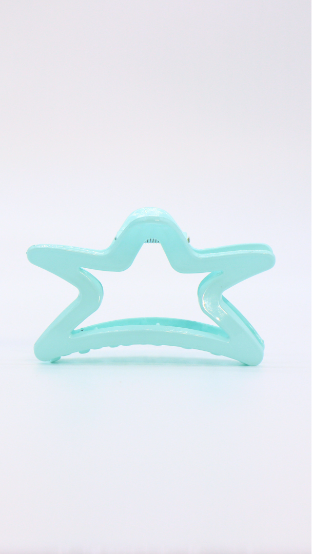 H ART Star Hair Claw Clip Light Blue